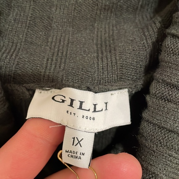 GILLI Women's Happy Holidays Pullover Knit Size 1X Hunter Green - Picture 4 of 6